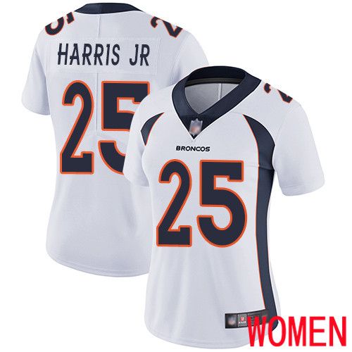 Women Denver Broncos #25 Chris Harris Jr White Vapor Untouchable Limited Player Football NFL Jersey